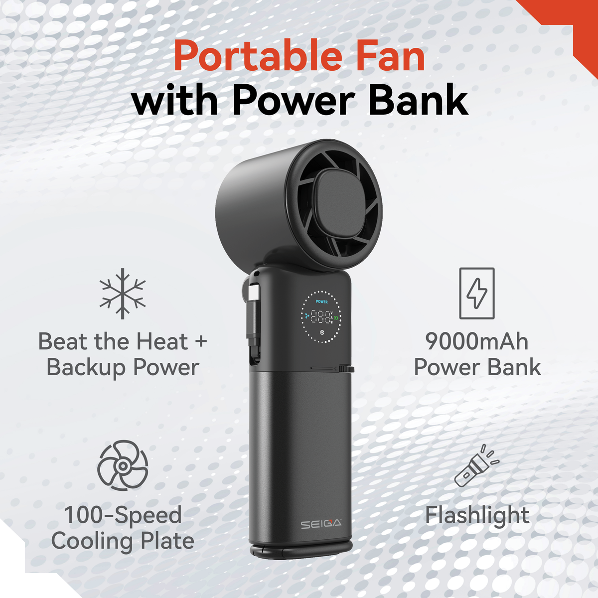 SEIGA MF131 Ice Cooling Handheld Fan